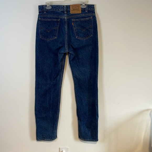 90s Levis Jeans Orange Tab VTG 505 34 Dark Blue Straight Denim 1996 Americana - Picture 2 of 16
